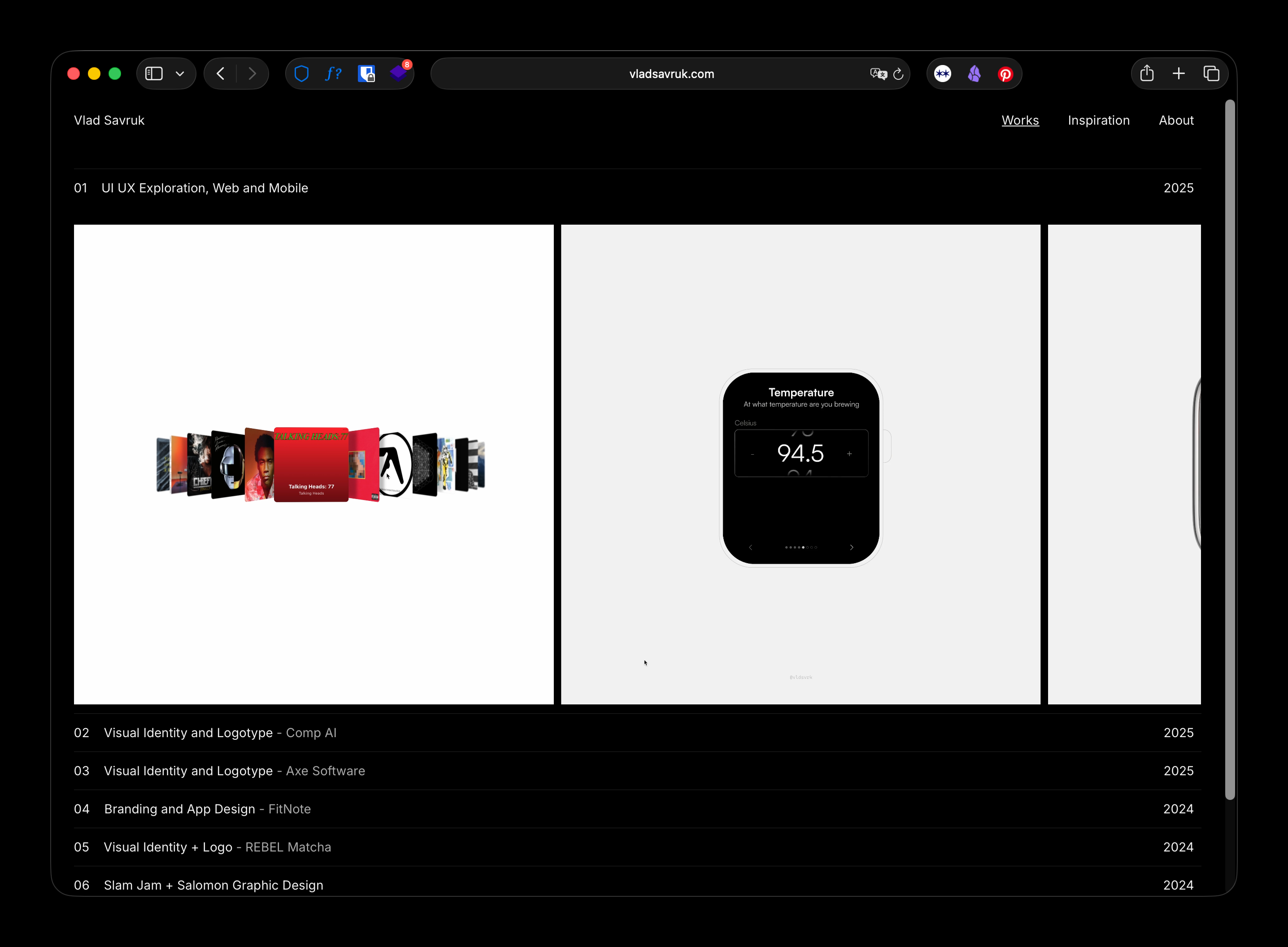 Previous version of my personal website